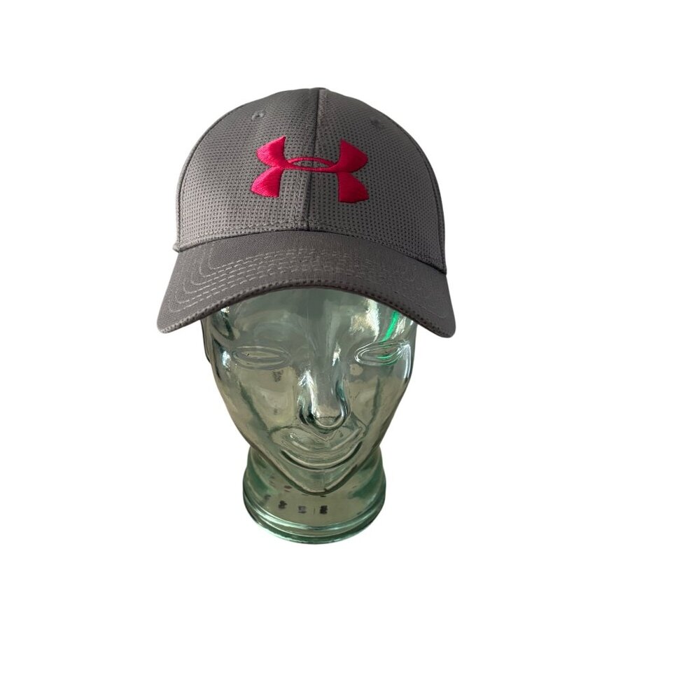 Under Armour Women's Golf Hat Fitted M/L Flex Fit Baseball Cap Pink Embroidery
